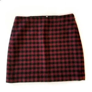 Madewell Check Print Mini Skirt